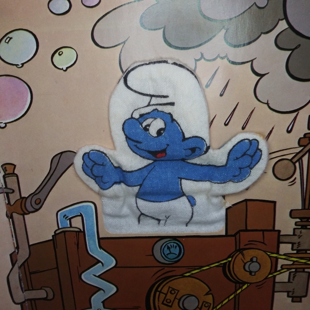 Vintage 1983 High and Dry Smurfs Cloth Puppet Book - Picture 4 of 8